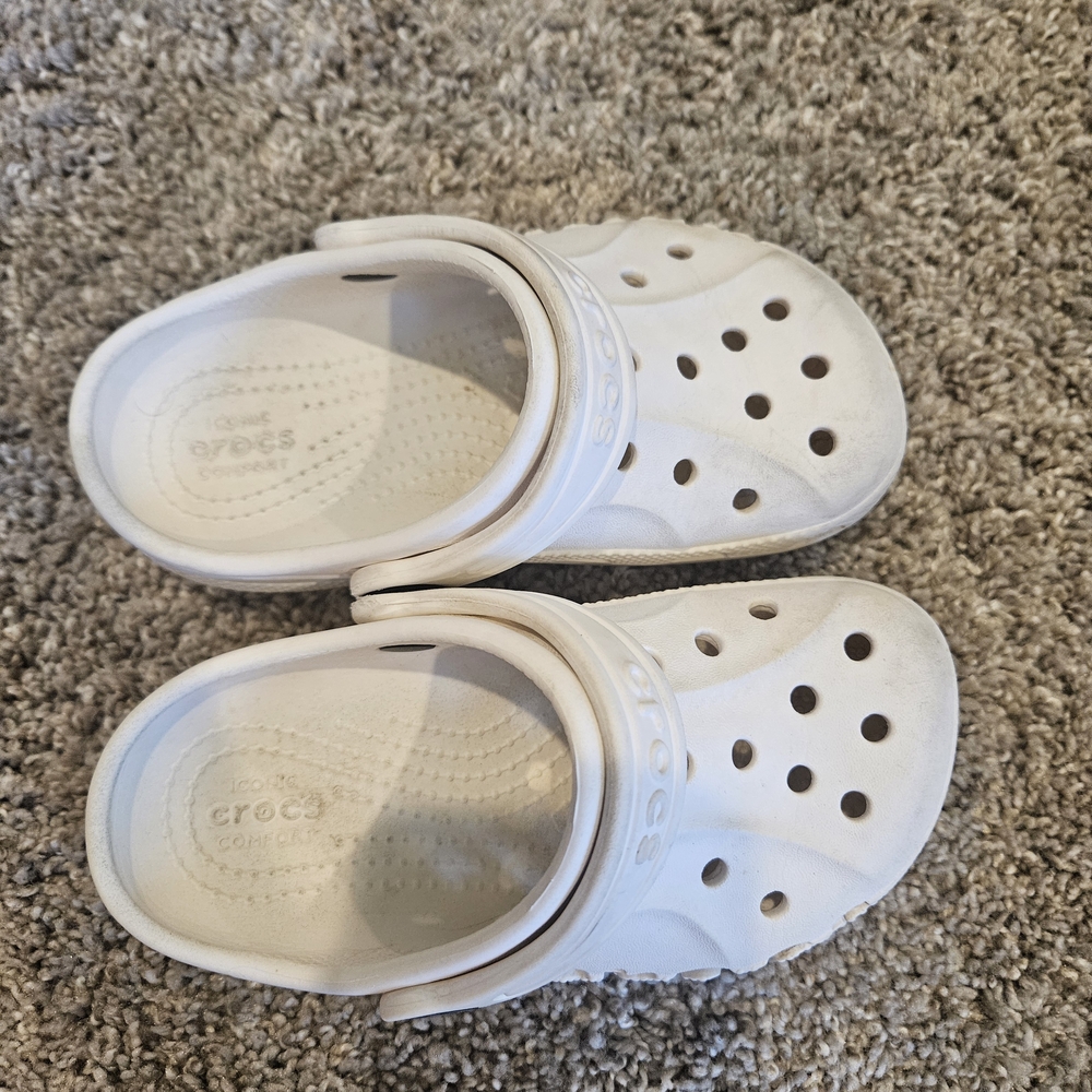 CROCS White Sandals with Perforated Design